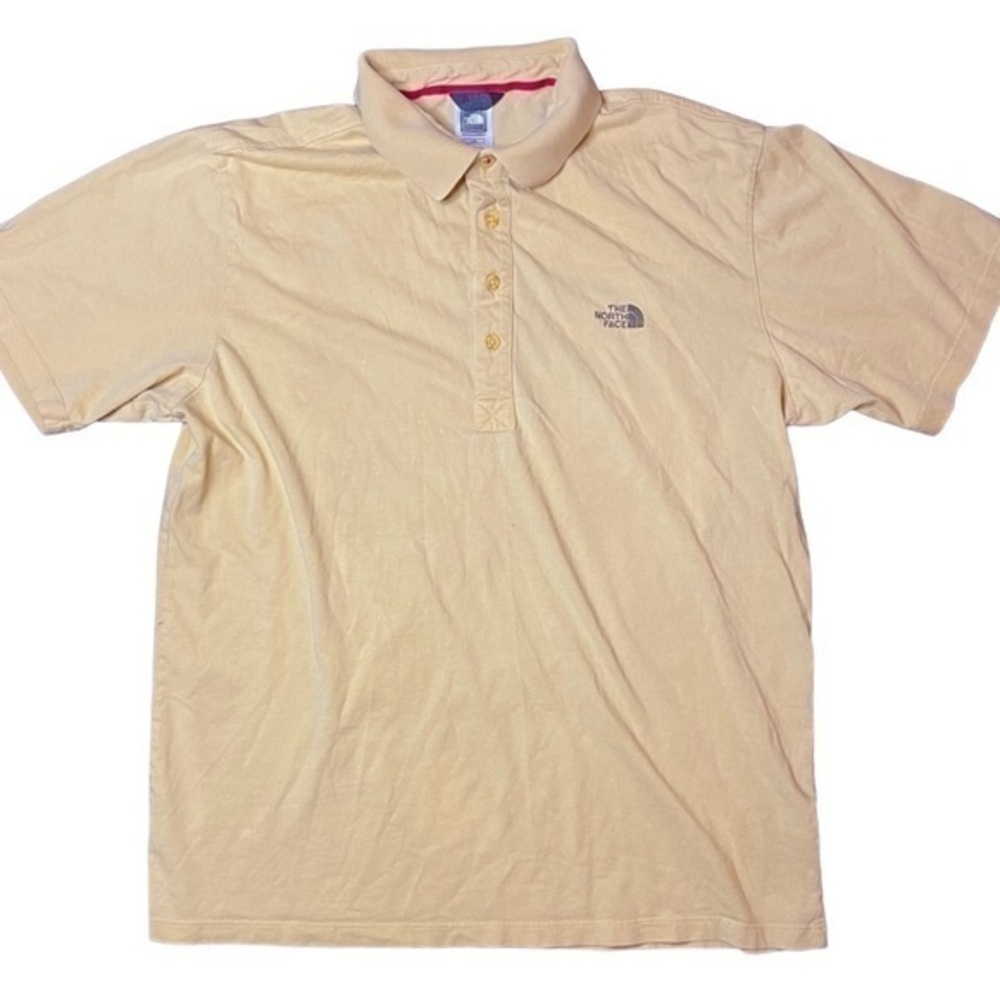THE NORTH FACE‎ Short Sleeve Straw/Light Gold Polo Shirt Size Large
